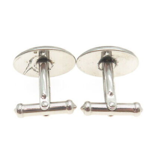 925 Sterling Silver Antique Art Deco Monarch Butterfly Wing Sunset Cufflinks - Picture 6 of 8